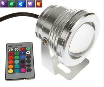 10W LED SPOT light RGB Focus Lens outdoor 12 volt -, Verzenden, Nieuw