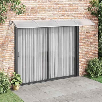 vidaXL Deurluifel Grijs 350x100 cm Polycarbonaat, Tuin en Terras, Verzenden, Nieuw
