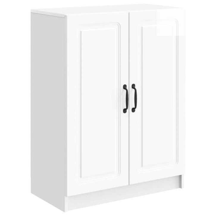 vidaXL Dressoir Hoogglans Wit 66 x 34,5 x 87 cm Bewerkt hout, Huis en Inrichting, Kasten | Dressoirs, Nieuw, Verzenden