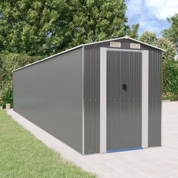 vidaXL Tuinschuur 192x938x223 cm gegalvaniseerd staal, Verzenden, Nieuw