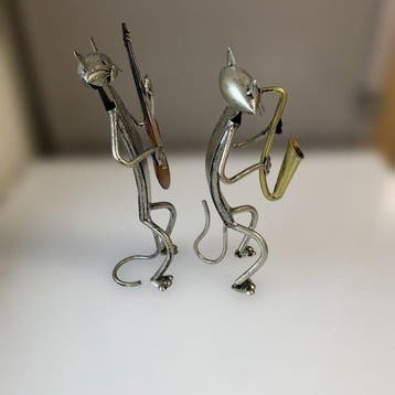 Tooarts - Beeldje - Cat Musicians Sculpture Set — Cat