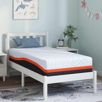 vidaXL Matras Wit en Grijs 80 x 160 cm Jacquard stof, Verzenden, Nieuw