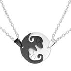 Fako Bijoux - Vriendschapsketting - RVS - Hond - Yin Yang -, Verzenden