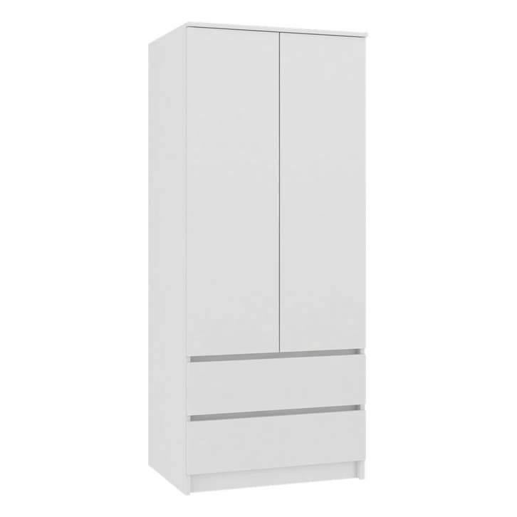 Kledingkast wit 90 cm met legplanken en roedestang Wit, Maison & Meubles, Armoires | Penderies & Garde-robes, Envoi