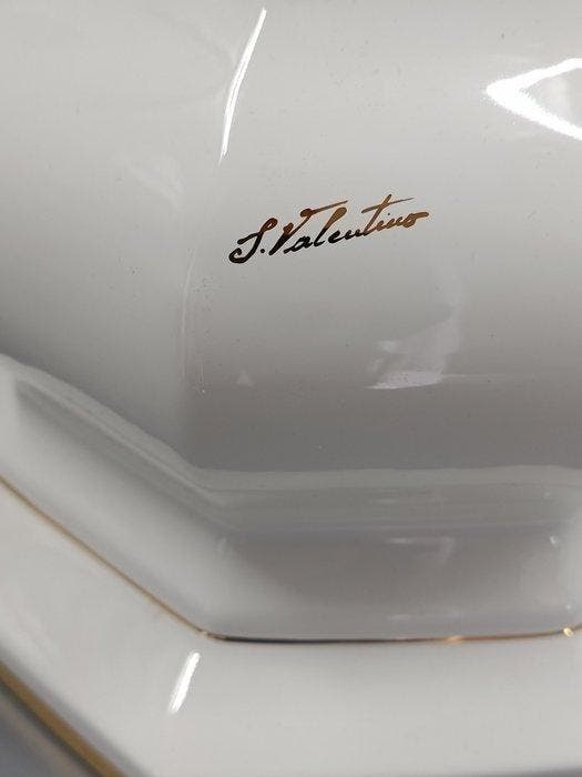 Kolom - Elegante S. Valentino Porzellan Säule – Achteckiges, Antiek en Kunst, Antiek | Glaswerk en Kristal