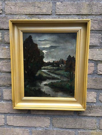 Joseph Hubert Henri Jonas (1928) - Bij maanlicht, Antiek en Kunst