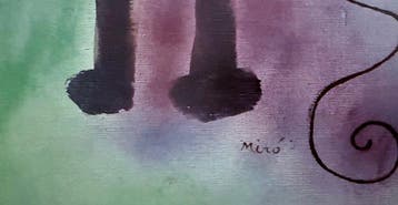 Joan Miró - “L Oiseau au regard calme les ailes en flammes,