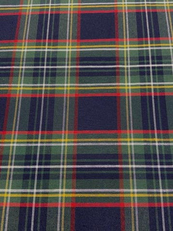 Tartan van katoenmix, geverfd in draad, dubbelzijdig, met, Antiquités & Art