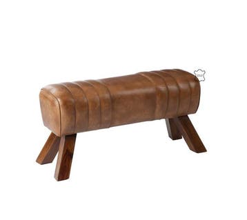 Gym Bench - Real Leather - Banc d’entrée - Cuir, Bois, Antiquités & Art
