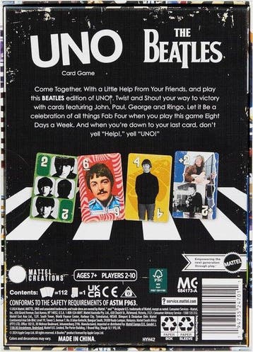 Speelkaarten - UNO Canvas – The Beatles Limited Edition Card