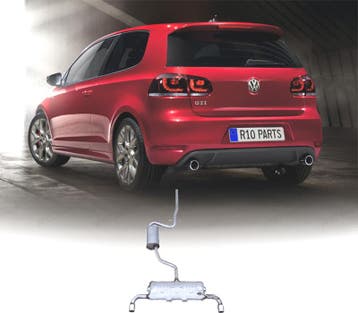 LIGNE DECHAPPEMENT VOLKSWAGEN VW GOLF 6 LOOK GTI CATBACK, Verzenden