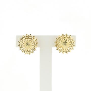 Vintage gouden oorclips (Oorbellen), Ophalen of Verzenden, Gebruikt, Goud, Goud