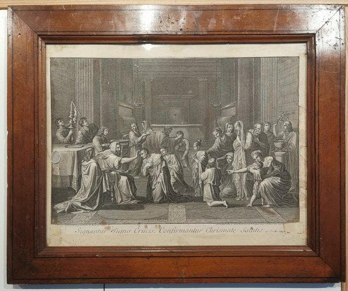 Nicolas Poussin (1594–1665), daprès, par Bernard Audran, Antiquités & Art, Antiquités | Autres Antiquités