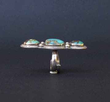 Argent - Bague - Turquoise Népalais