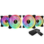 Gamdias 4x 120mm PC Ventilator Fans met aRGB LED verlicht..., Computers en Software, Computerkoelers, Ophalen of Verzenden, Nieuw