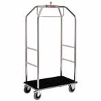 Wagen | Voor Koffers + Vestiaire | Verchroomd | Op Wielen |, Verzenden