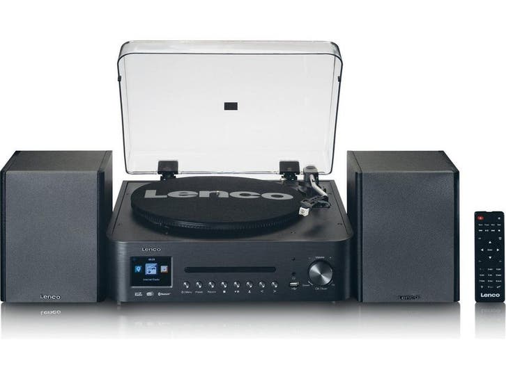 Lenco MC-460BK - Platenspeler - DAB Bluetooth USB MP3 CD -, TV, Hi-fi & Vidéo, Chaîne Hi-fi, Envoi