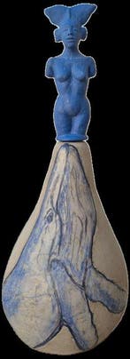 Eugenia Piacentini - Jarrón con tapa escultórica - ballena