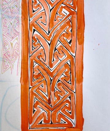 Robert Muller (1920-2003) - Abstraction en orange. (sans