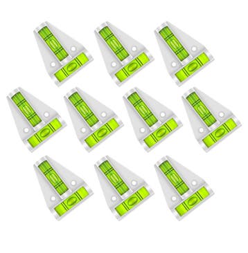 Set van 10 kruiswaterpassen met schroefgaten (wit/lichtgrij, Verzenden, Nieuw