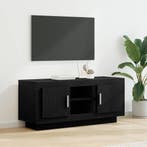 vidaXL TV Kast Zwart Eiken 102 x 35 x 45 cm Bewerkt hout, Verzenden, Nieuw