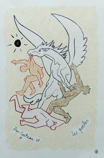 Jean Cocteau (1889-1963) - Les Poètes, Antiek en Kunst