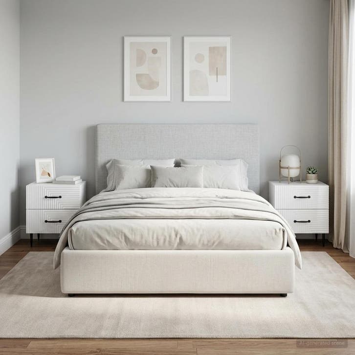 vidaXL Nachtkastje 2 st Hoogglans Wit 43 x 34,5 x 47,5 cm, Maison & Meubles, Chambre à coucher | Tables de chevet, Envoi