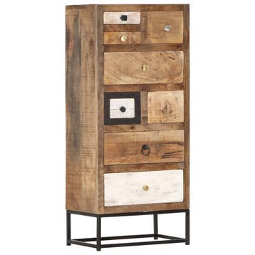 vidaXL Ladekast 45x30x105 cm massief gerecycled hout, Verzenden