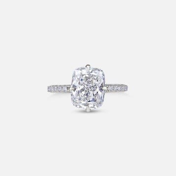 Verlovingsring - 14 karaat Witgoud - 4.23ct. tw. Diamant