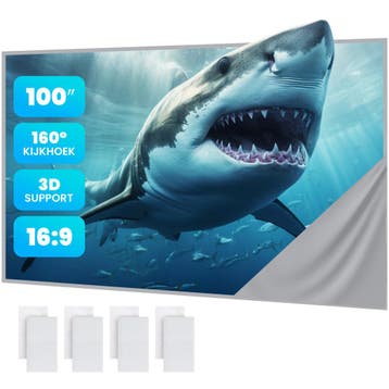 Strex Projectiescherm - Beamerscherm - 100 Inch - 16:9 -, Verzenden, Nieuw