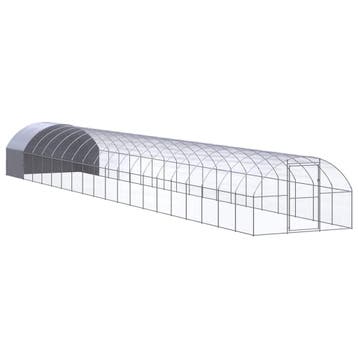 vidaXL Kippenren 3x20x2 m gegalvaniseerd staal, Verzenden