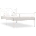 vidaXL Bedframe metaal wit 90x200 cm, Huis en Inrichting, Slaapkamer | Bedden, Verzenden, Nieuw