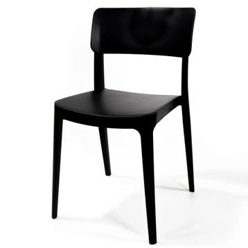 Stoel | WING | Zwart | Kunststof | Outdoor | Stapelbaar |, Verzenden