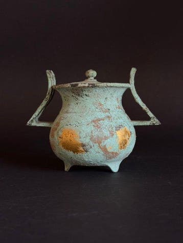 Takaoka Bronzen Koro Wierookbrander door Seifu - Koper -