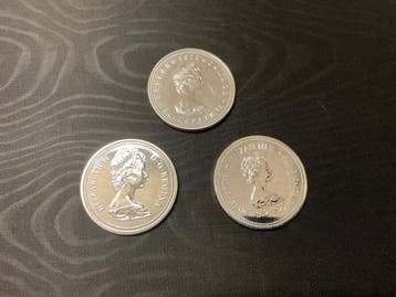 Canada. Elizabeth II. 1 Dollar 1976/1978 (3 monete) (Zonder, Postzegels en Munten