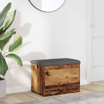 vidaXL Opbergbankje 62x42x45 cm bewerkt hout oud houtkleurig, Verzenden, Nieuw