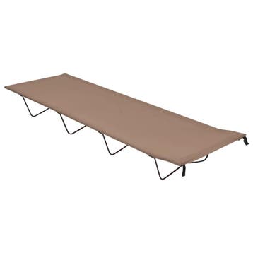 vidaXL Campingbed 180x60x19 cm oxford stof en staal taupe, Caravans en Kamperen, Kampeeraccessoires, Verzenden, Nieuw
