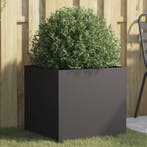 vidaXL Plantenbak 49x47x46 cm staal zwart, Verzenden, Nieuw