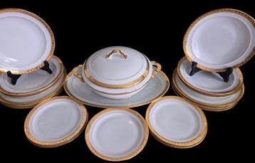 Limoges René Caire - Tafelservies voor 6 (20) - Porselein -