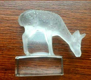 Lalique - René Lalique - Figuur - Deer ACID ETCHED - Kristal