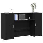 vidaXL Receptiebalie zwart eiken 180x50x103,5 cm bewerkt, Verzenden, Nieuw