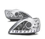 Phares Led Daylight Pour Ford Focus 08-10 Fond Chromé, Verzenden