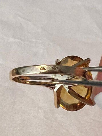 Bague de cocktail - 18 carats Or jaune - 6.26ct. tw. Citrine