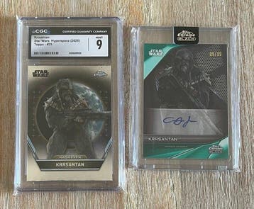 Star Wars Topps - Hyperspace #25 Krrsantan CGC + Chrome, Verzamelen, Nieuw