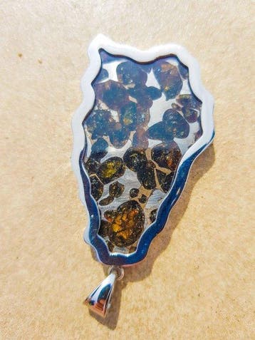 Pallasiet HQ Pendant Sericho Pallasite - Hoogte: 7 cm -