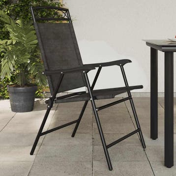 vidaXL Opklapbare stoelen, 8 stuks, gemêleerd grijs, staal, Tuin en Terras, Verzenden, Nieuw