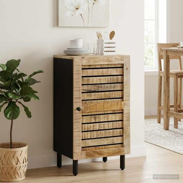 vidaXL Opbergkast Naturel 40 x 33 x 75 cm Massief Mango Hout, Maison & Meubles, Accessoires pour la Maison | Étagères pour CD & DVD