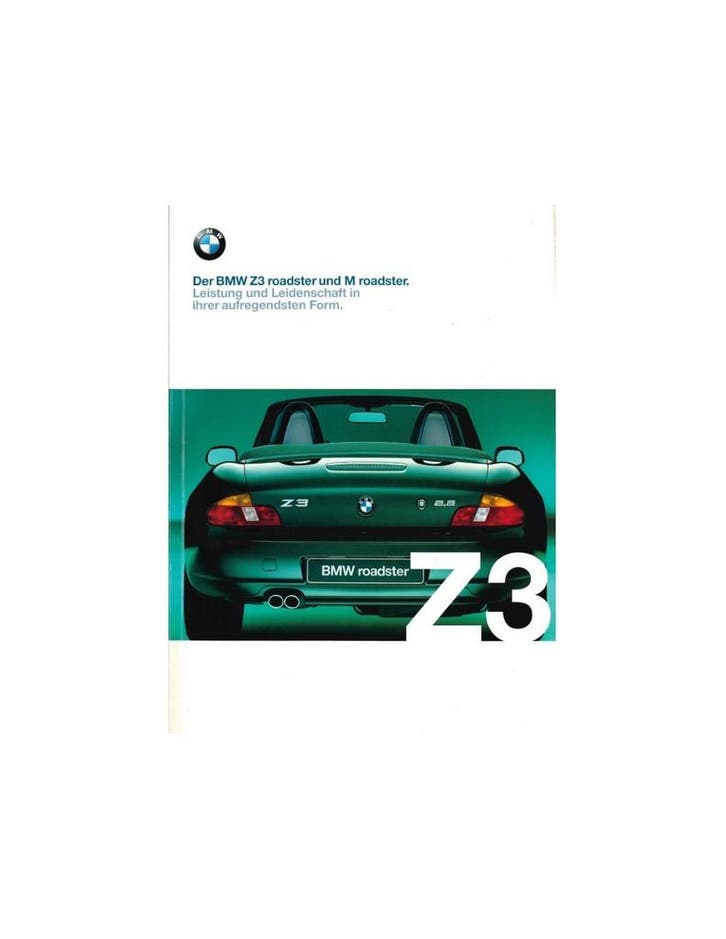 1999 BMW Z3 ROADSTER BROCHURE DUITS, Livres, Autos | Brochures & Magazines, Enlèvement ou Envoi