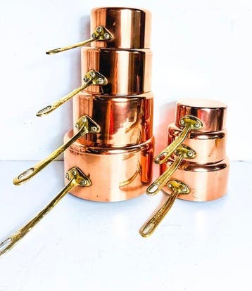 Cuivres de Faucogney - Ensemble de casseroles - Cuivre -