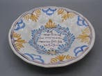 Bord - Early 19th century Spruchteller - Aardewerk -